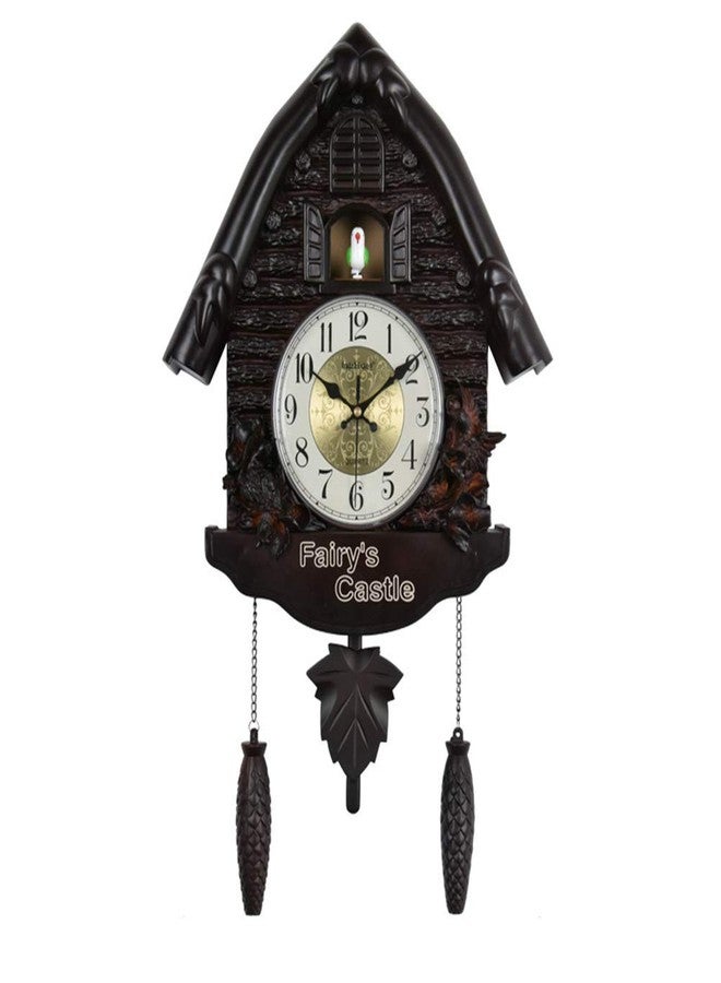 Three Secondz Plastic European Style Creative Cuckoo Animals Analog Wall Clock With Fixed Door Does Not Open Or Close For Children'S Room (Choco Brown, 60 Cm X 15 Cm X 36 Cm) - Image 1